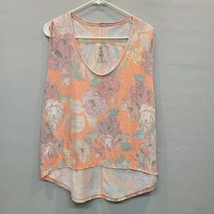 Free People We The Free Top Extra Small Sleeveless Shirt Oversized Floral